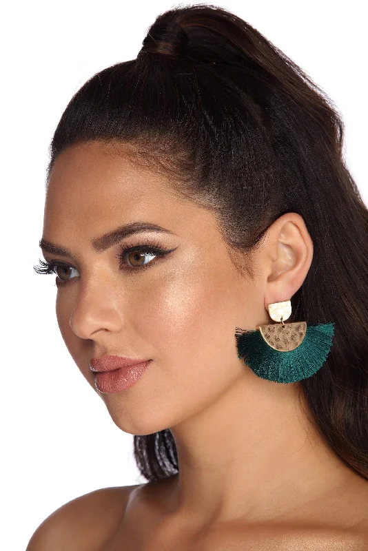 Fanned Out Tassel Earrings