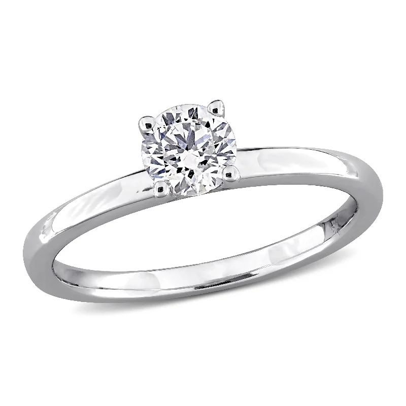 Created Forever by Miadora 1/2ct TW Lab-Grown Diamond Solitaire Engagement Ring in 10k White Gold