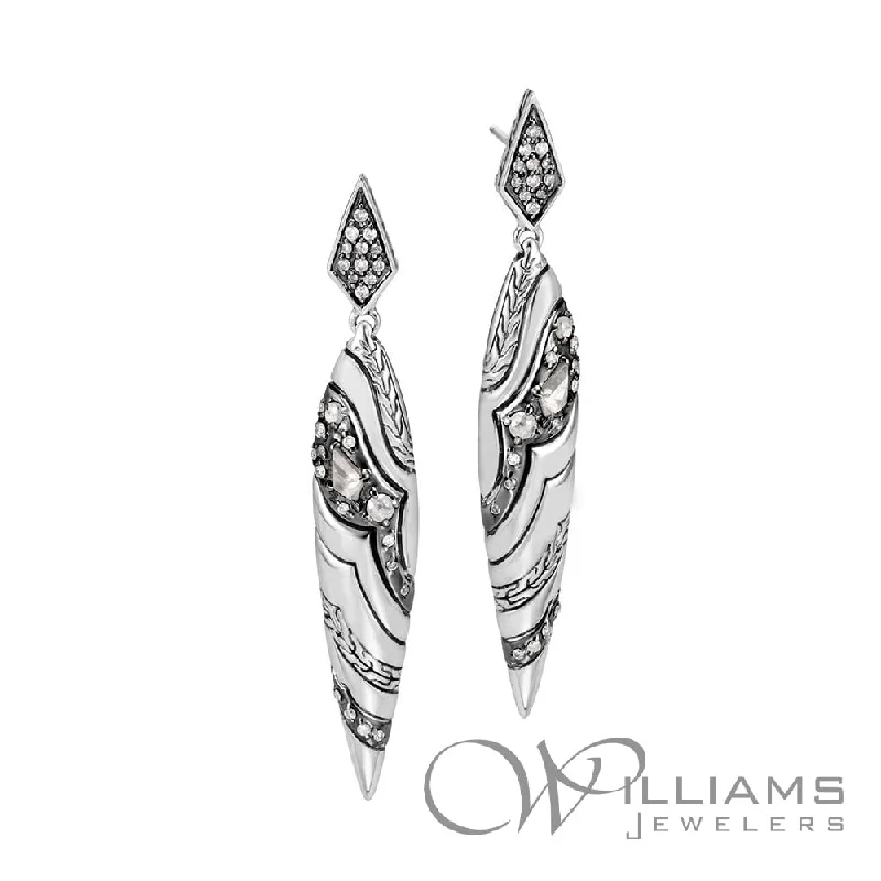 Lahar Sterling Silver Diamond Earrings