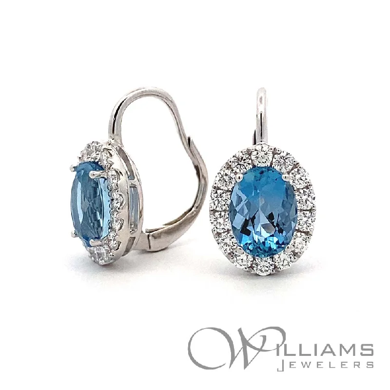 Williams Signature 18 Karat Aquamarine Earrings