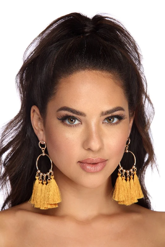 Everything's All Bright Tassel Earrings