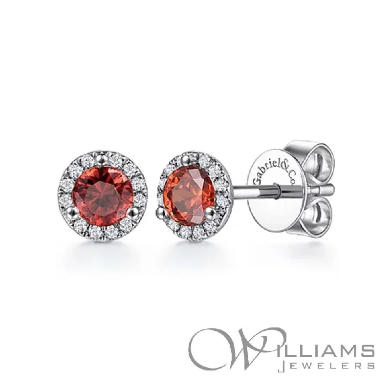 Gabriel & Co. Lusso 14 Karat Garnet Earrings