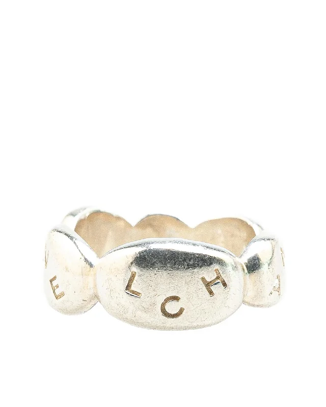 Sterling Silver Logo Engraved Ring