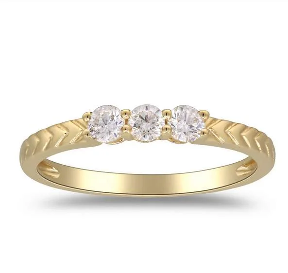 14K 3DIAMOND RING