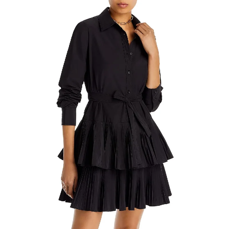 Derek Lam 10 Crosby Womens Tiered Mini Shift Dress