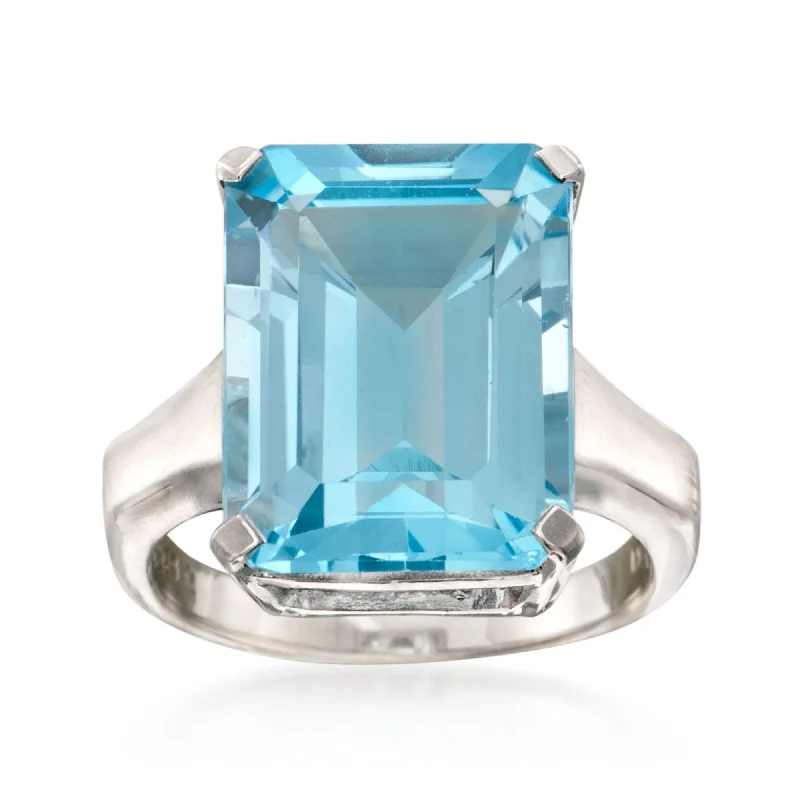 Ross-Simons Blue Topaz Ring in Sterling Silver