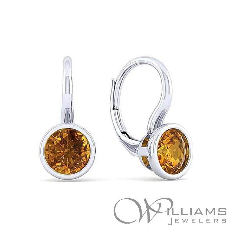 Gabriel & Co. Lusso Color Sterling Silver Citrine Earrings