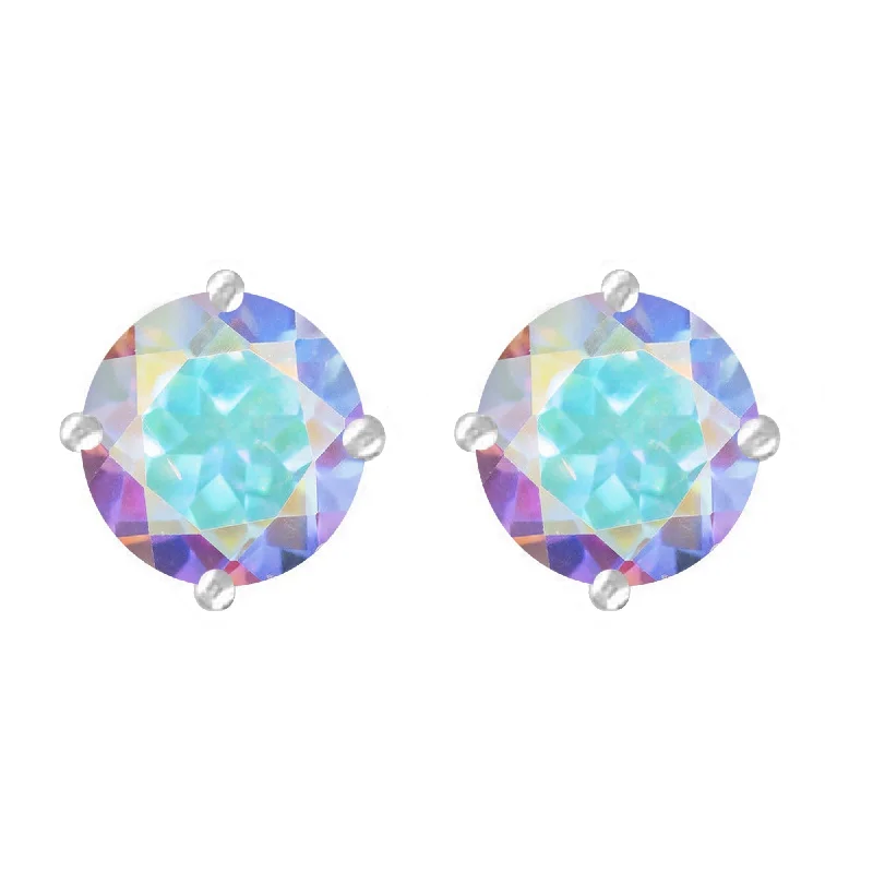 Sterling Silver with Mercury Opal Topaz Stud Earring