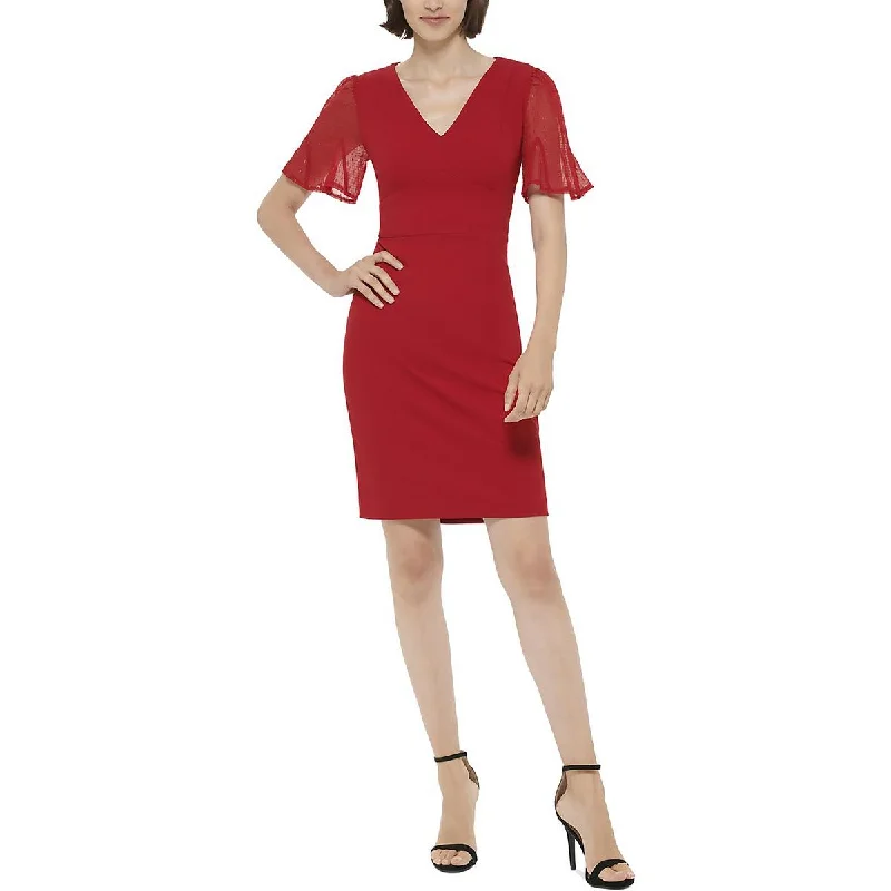 DKNY Womens Stretch Mini Sheath Dress