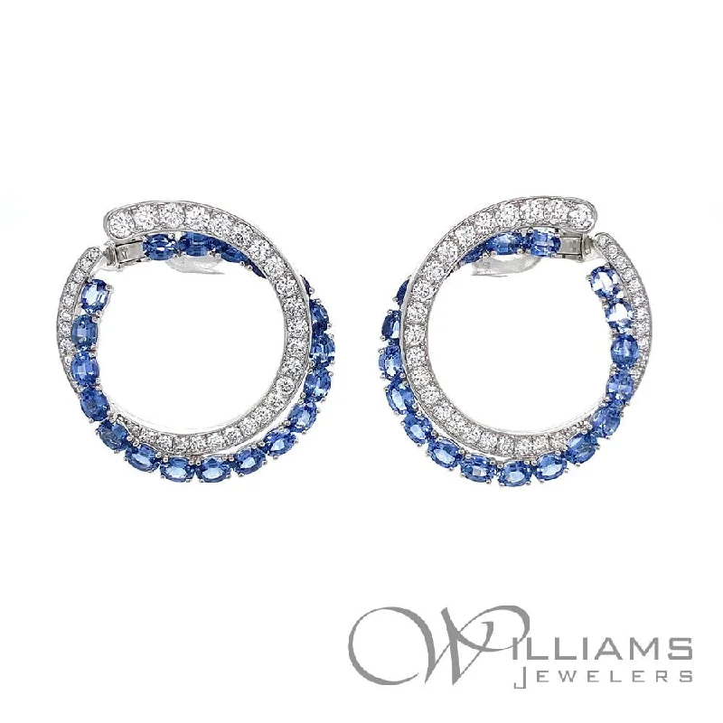 Robert Procop American Glamour 18 Karat Blue Sapphire Earrings