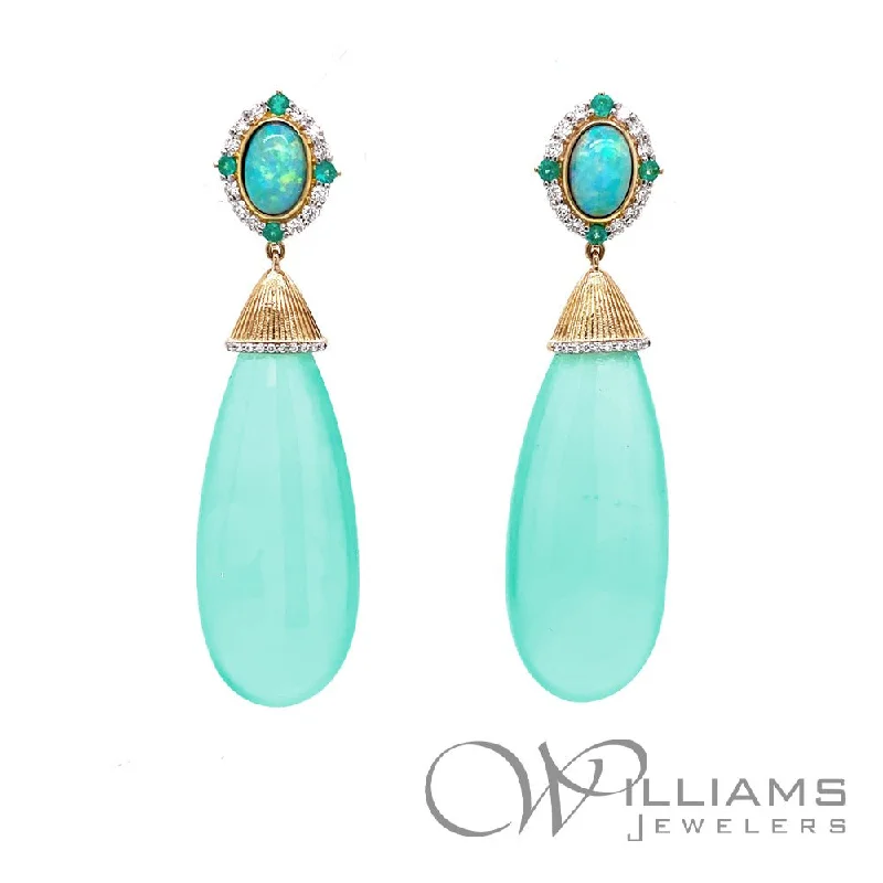 Sloane Street 18 Karat Chalcedony Earrings