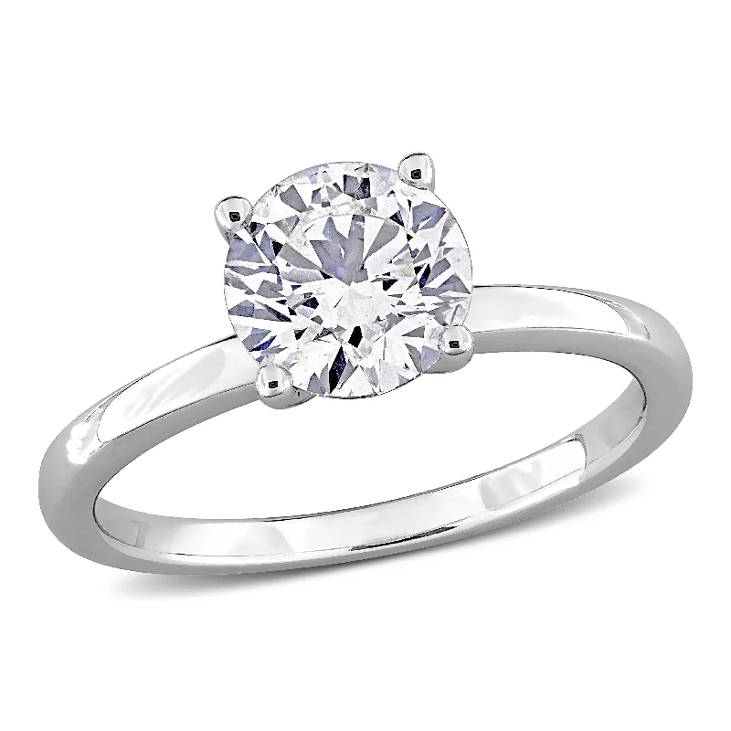 Created Forever by Miadora 1 1/2ct TW Lab-Grown Diamond Solitaire Engagement Ring in 10k White Gold