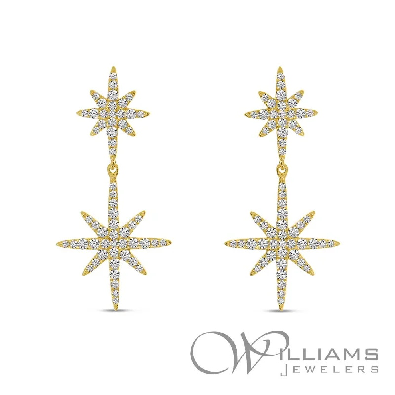 Brevani Stardust 14 Karat Diamond Earrings