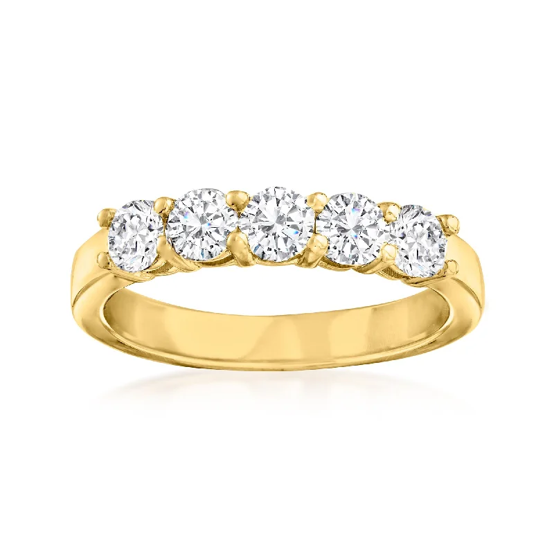 Ross-Simons Diamond 5-Stone Ring in 14kt Yellow Gold