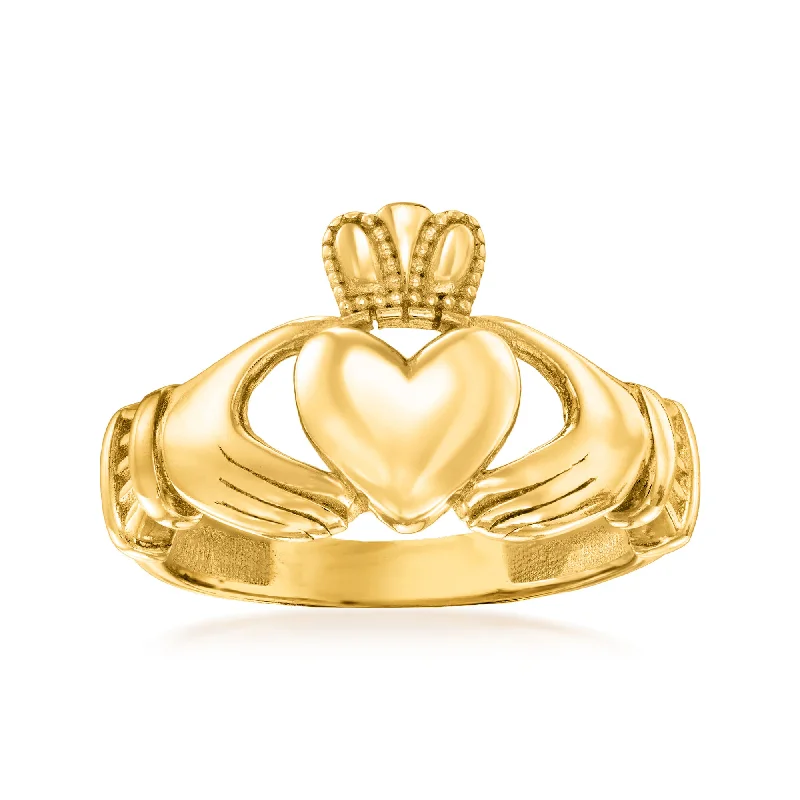 Ross-Simons 14kt Yellow Gold Claddagh Ring