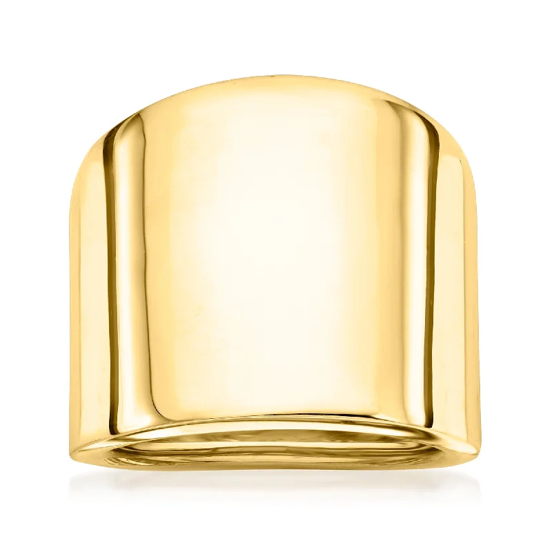 Ross-Simons Italian 14kt Yellow Gold Wide Polished Ring