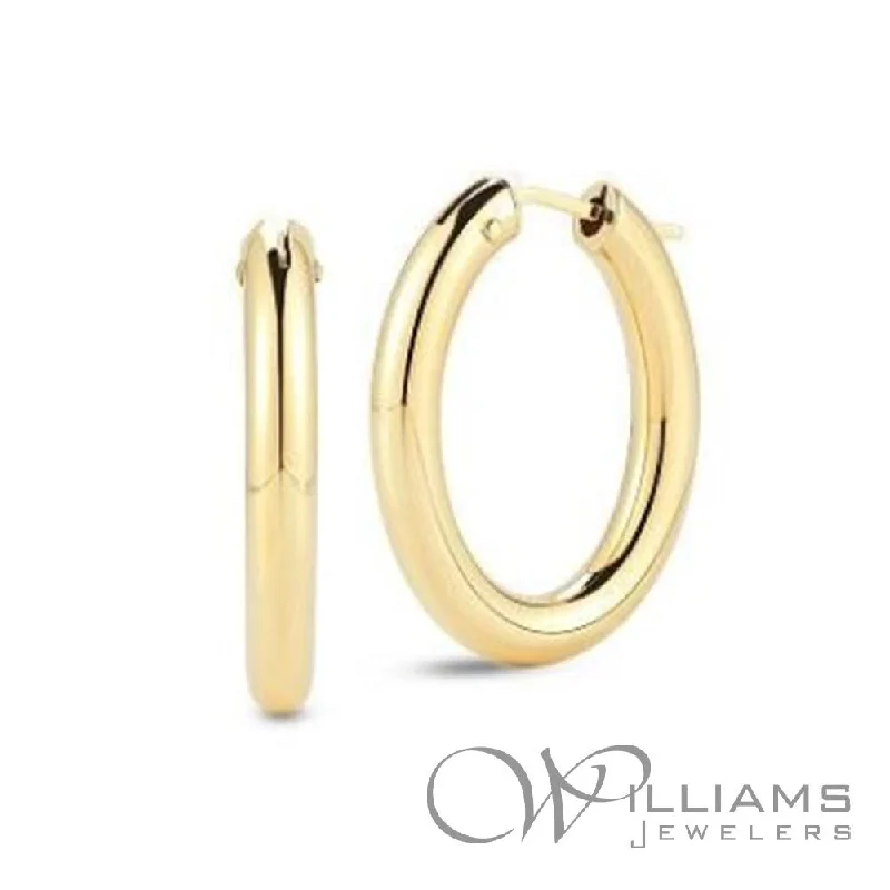 Roberto Coin Perfect Gold Hoops 18 Karat Earrings