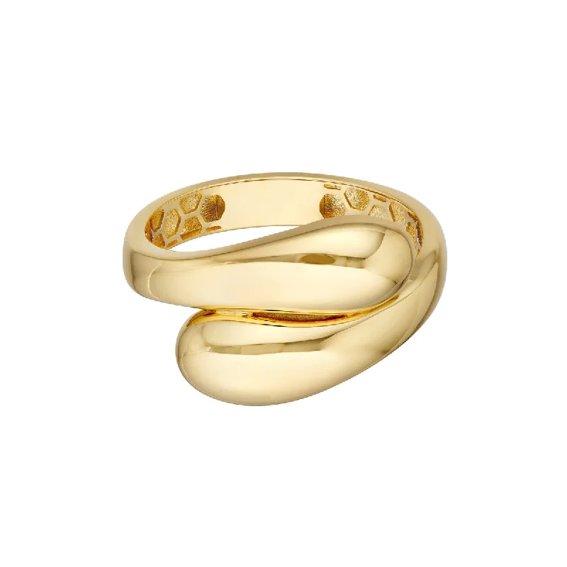 14K Polished Bypass Ring