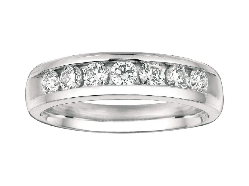 14K DIAMOND CHANNEL BAND/RING