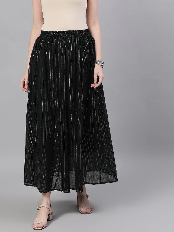 NOZ2TOZ Women Black maxi skirt