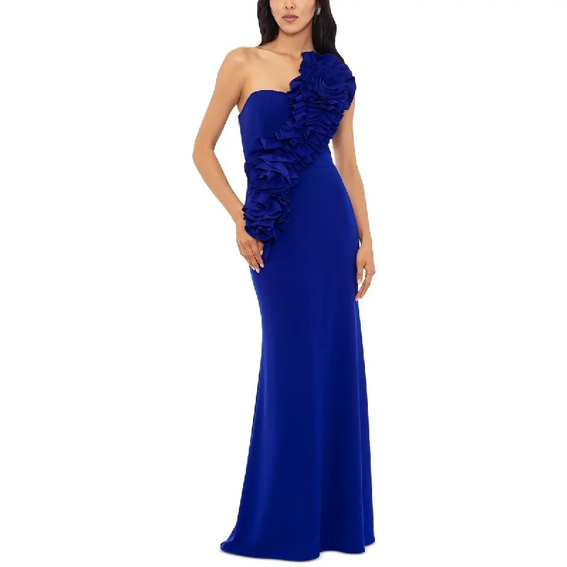 Betsy & Adam Womens Full Length Embellished Evening Dress