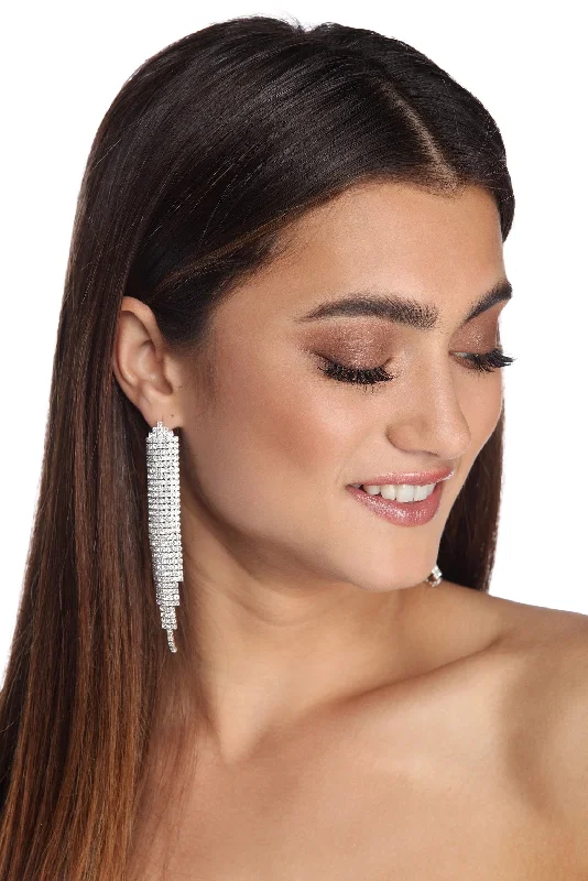 Glam Goals Rhinestone Earrings