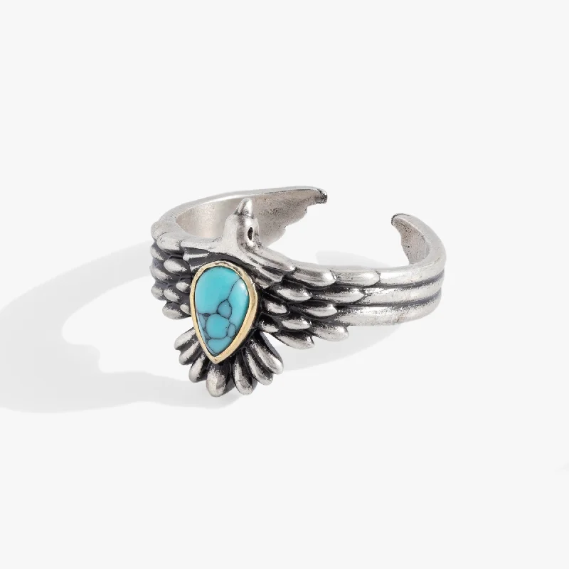 Turquoise Eagle Cuff Ring