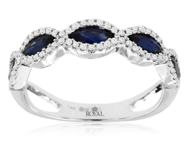 14K SAPPHIRE DIAMOND RING