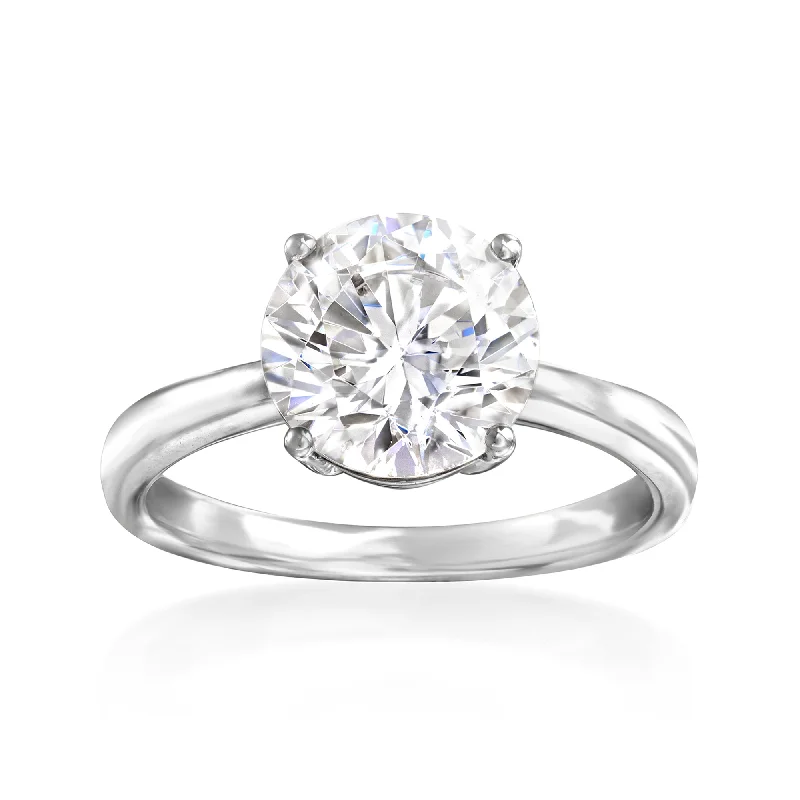 Ross-Simons CZ Solitaire Ring in 14kt White Gold