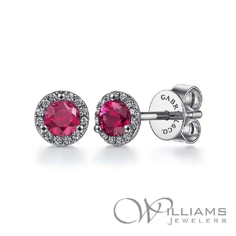 Gabriel & Co. Lusso 14 Karat Ruby Earrings