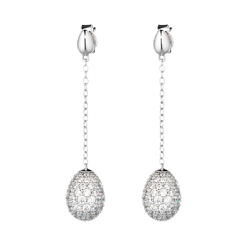 Zircon Egg Drop Earrings