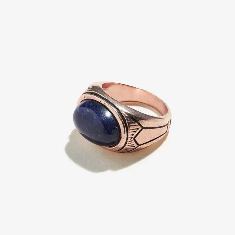 Sodalite Gemstone Signet Ring