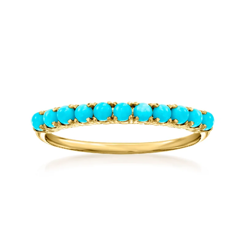 RS Pure by Ross-Simons Turquoise Ring in 14kt Yellow Gold