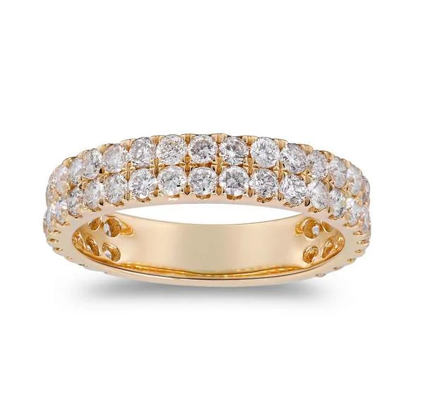 14K 2ROW DIAMOND RING