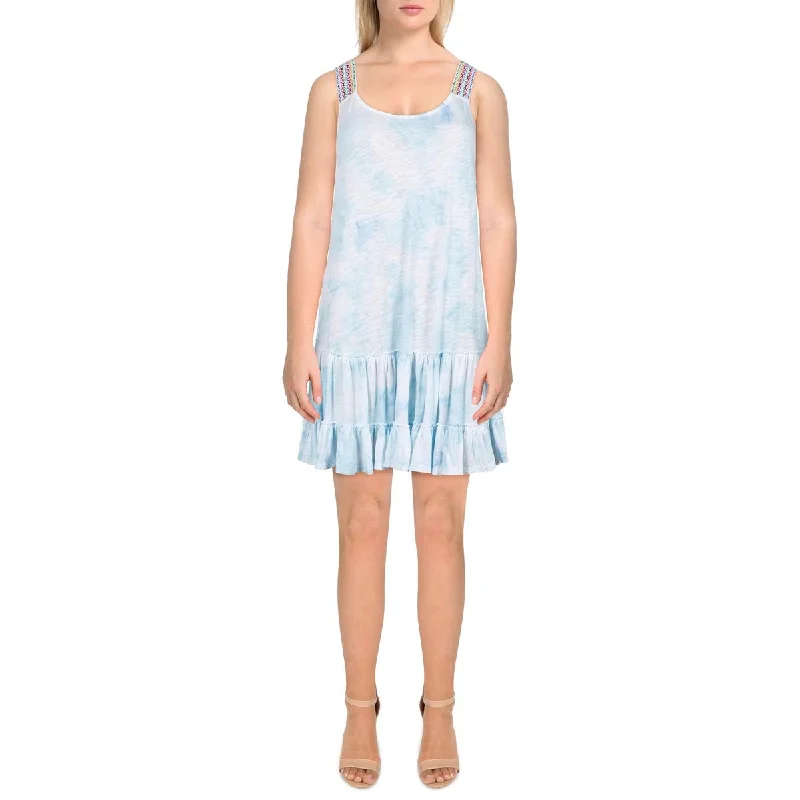 Pitusa Womens Tie-Dye Mini Slip Dress