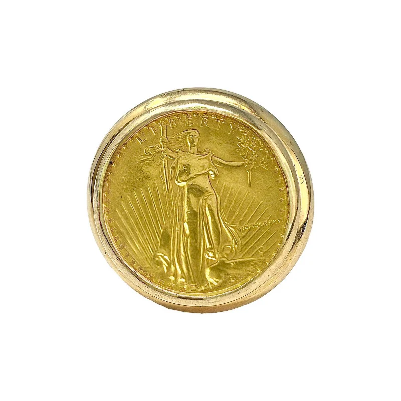 14K Gold Coin Ring