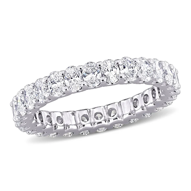 Created Forever 2 1/4ct TW Oval-Cut Lab-Grown Diamond Eternity Ring in 14k White Gold