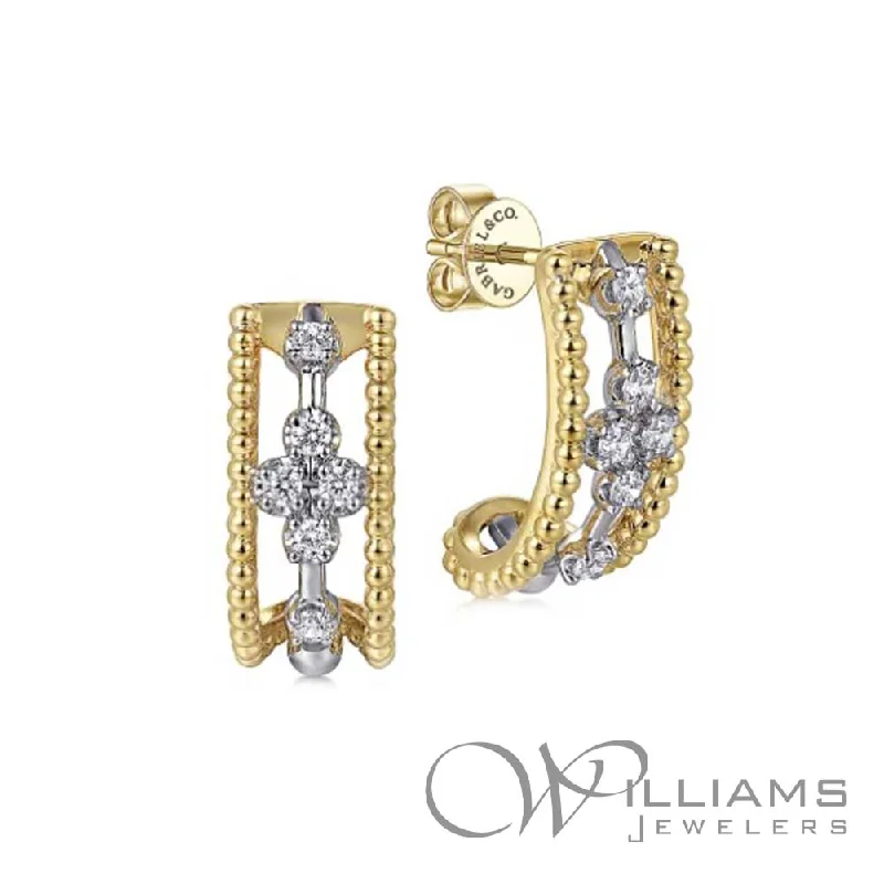 Gabriel & Co. Bujukan 14 Karat Diamond Earrings