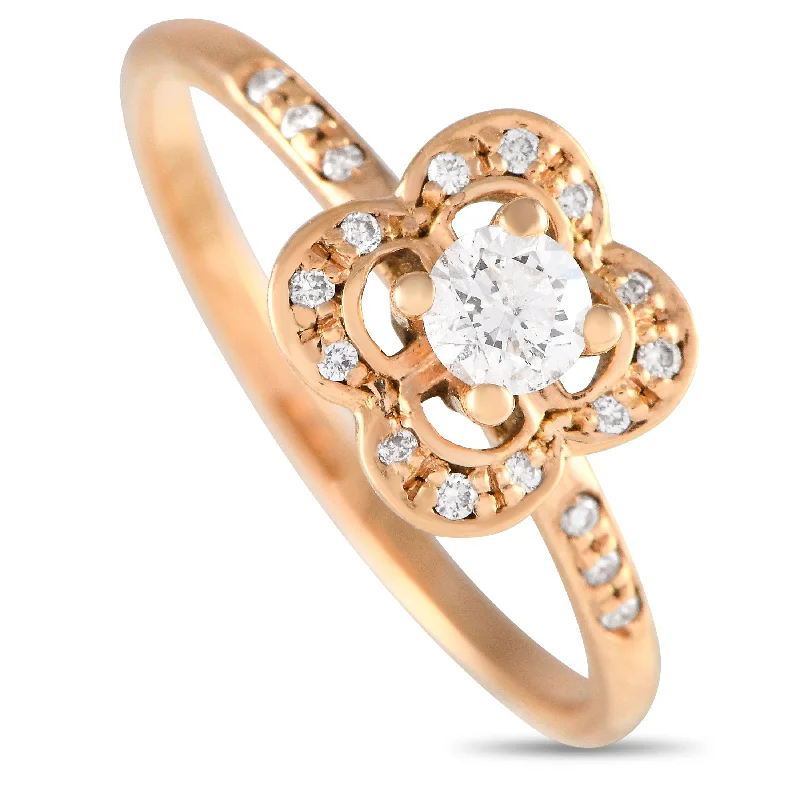 Mauboussin 18K Rose Gold Diamond Quatrefoil Ring MB35-051524