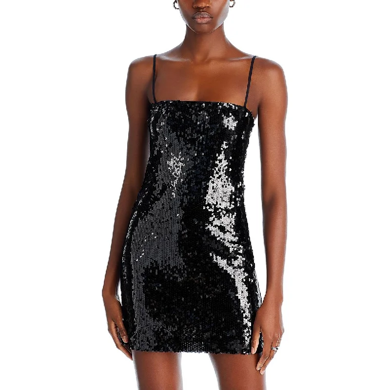 WAYF Womens Twilight Sequin Mini Cocktail And Party Dress