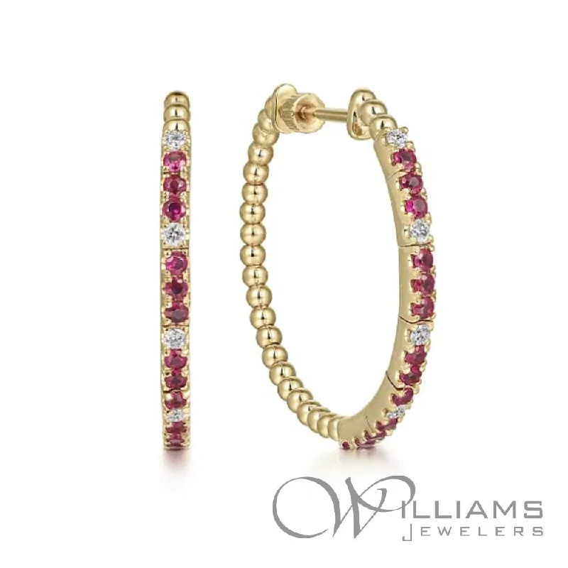 Gabriel & Co. Bujukan 14 Karat Ruby Earrings