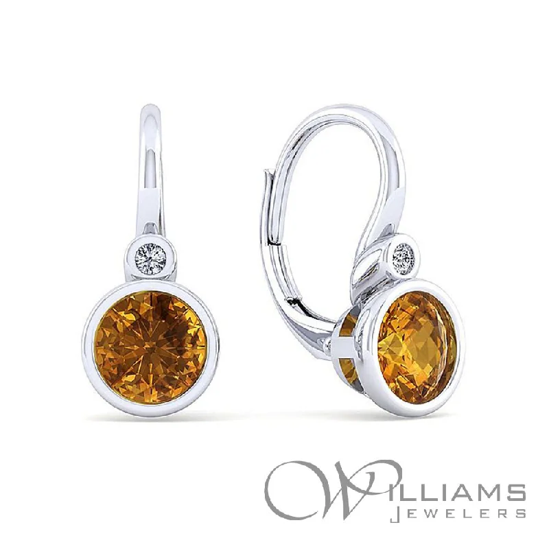 Gabriel & Co. Lusso Color Sterling Silver Citrine Earrings