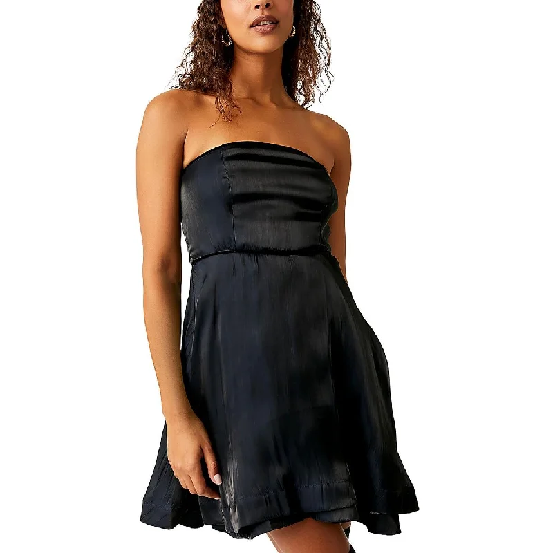 Free People Womens Layered Strapless Mini Dress