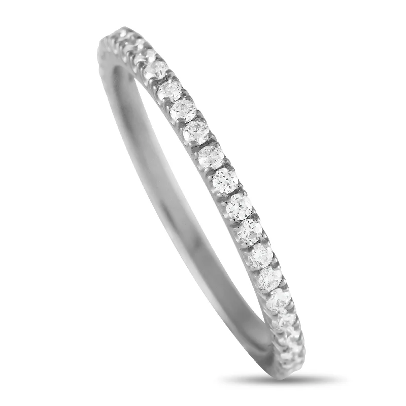 LB Exclusive 18K White Gold 0.44ct Diamond Eternity Band Ring MF12-100124