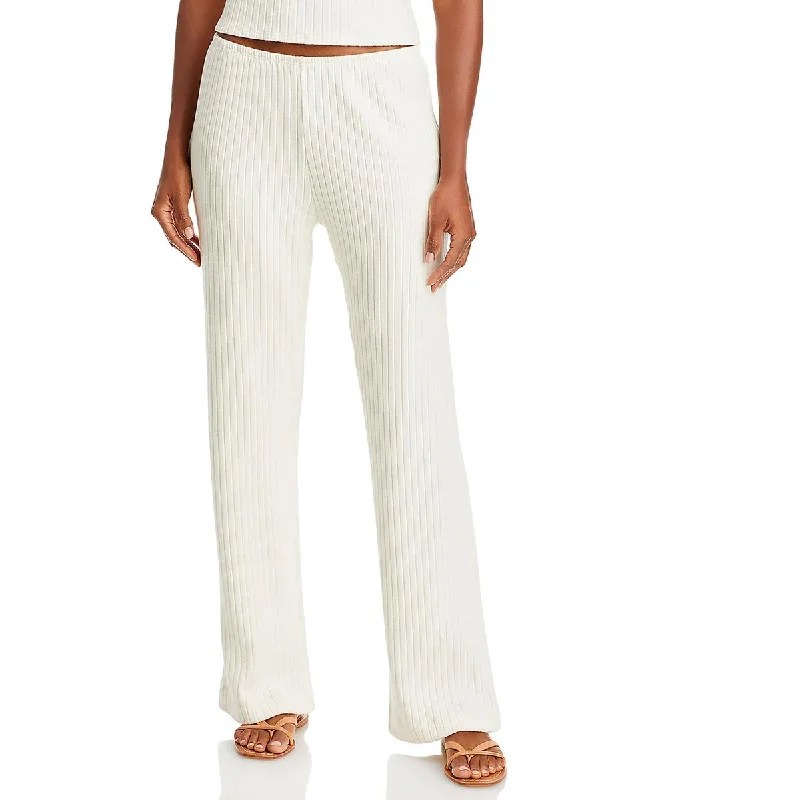 DONNI. Womens Tencel Ribbed Dress Pants