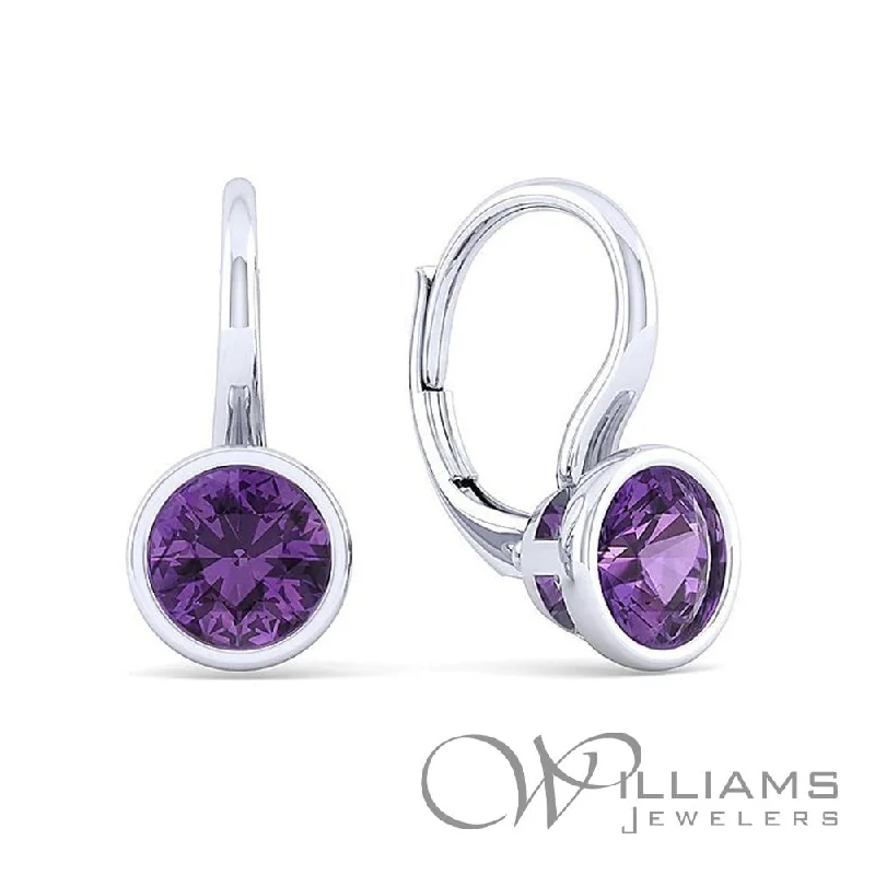 Gabriel & Co. Lusso Color Sterling Silver Amethyst Earrings