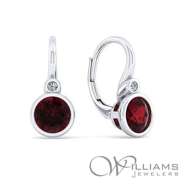 Gabriel & Co. Lusso Color Sterling Silver Garnet Earrings