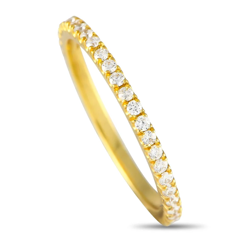 LB Exclusive 18K Yellow Gold 0.45ct Diamond Eternity Band Ring MF11-100124