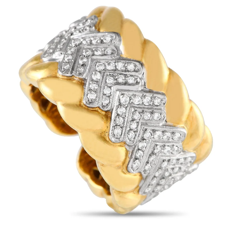 LB Exclusive  18K Yellow Gold 0.90 ct Diamond Ring MF05-052024