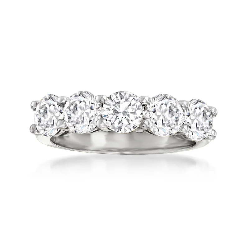 Ross-Simons Diamond 5-Stone Ring in 14kt White Gold